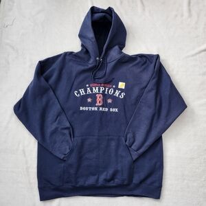 HANES Men's Vintage 2004 Boston Red‎ Sox World Series Champions Hoodie Large NEW